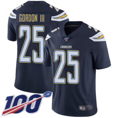 Los Angeles Chargers NFL Football Melvin Gordon Navy Blue Jersey Men Limited 25 Home 100th Season Vapor Untouchable